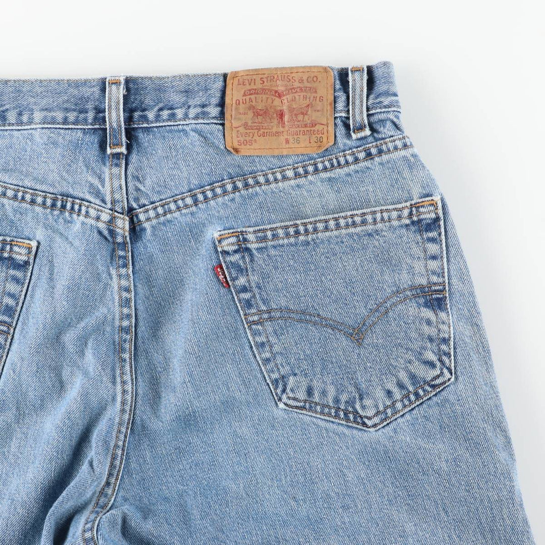 00'S Levi's 505 REGULAR FIT STRAIGHT LEG tapered denim pants for men, size w36 cotton Blue type light blue Vintage Second Hand