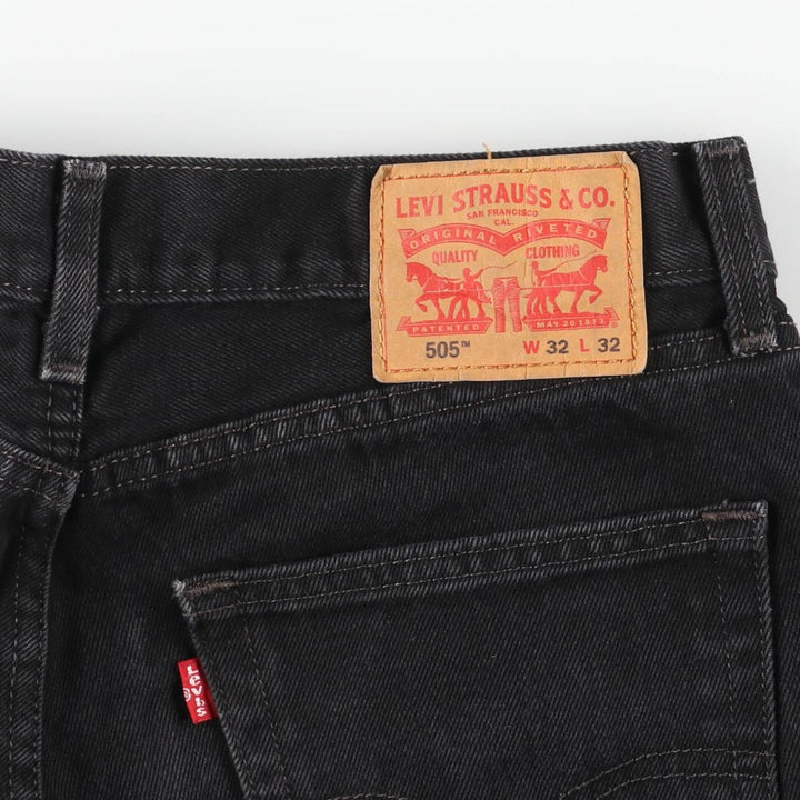 Levi's 505 Black Denim Tapered Denim Pants for Men, W34 equivalent cotton black type Vintage Second Hand