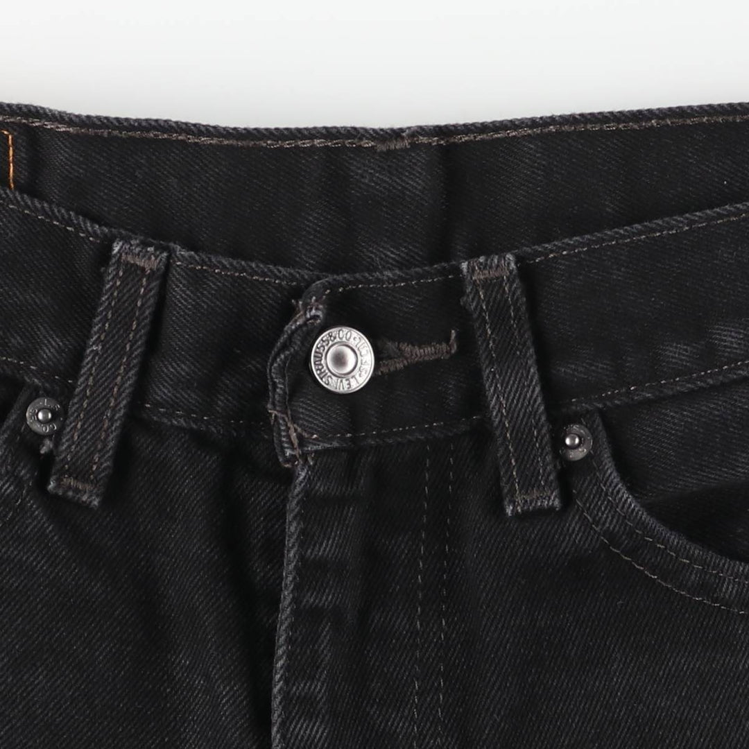 Levi's 505 Black Denim Tapered Denim Pants for Men, W34 equivalent cotton black type Vintage Second Hand