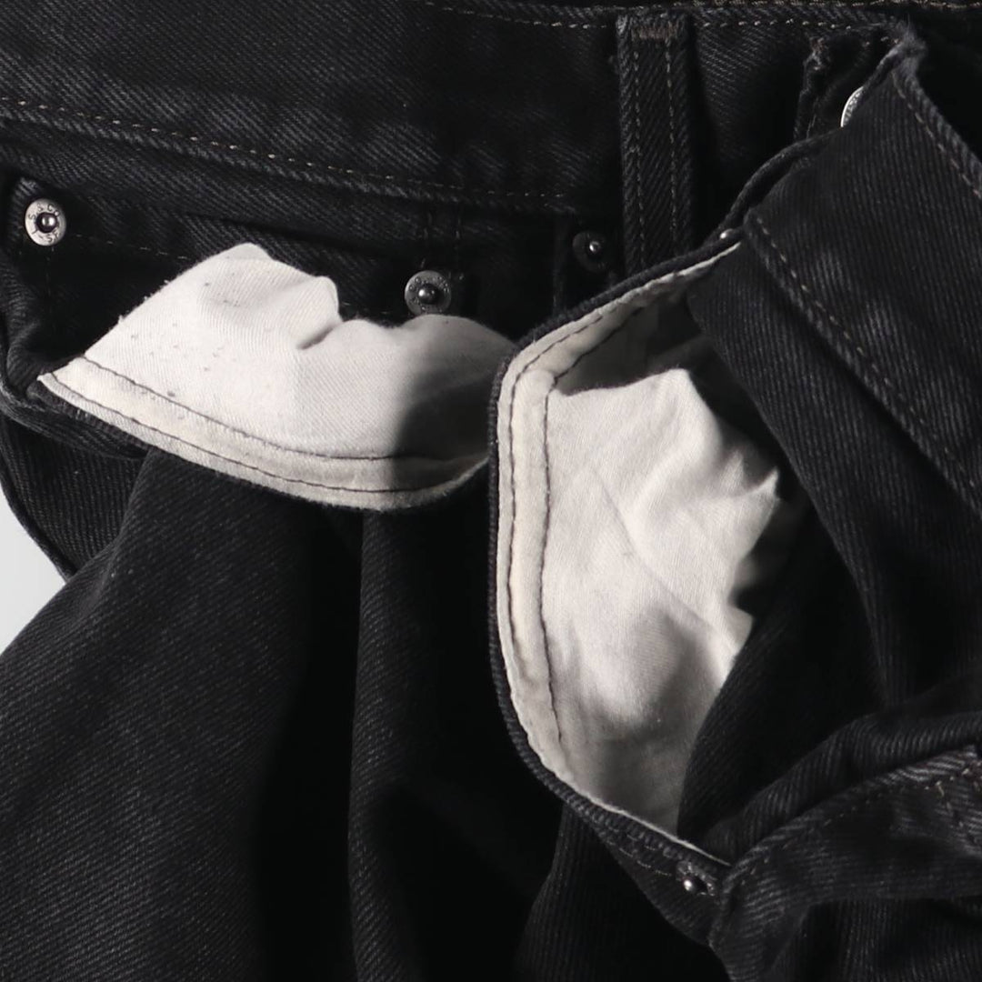 Levi's 505 Black Denim Tapered Denim Pants for Men, W34 equivalent cotton black type Vintage Second Hand