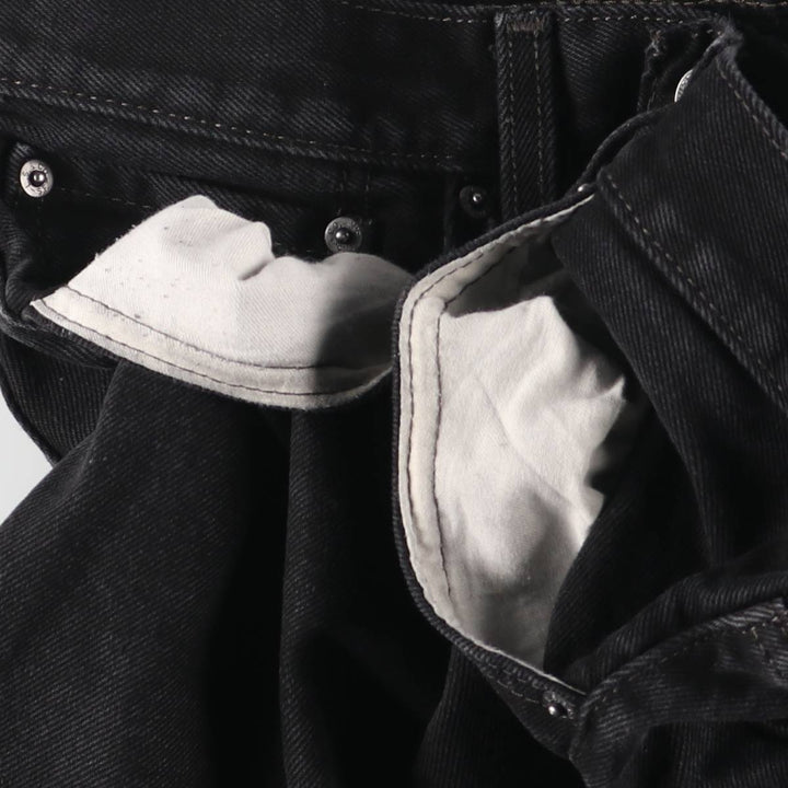 Levi's 505 Black Denim Tapered Denim Pants for Men, W34 equivalent cotton black type Vintage Second Hand