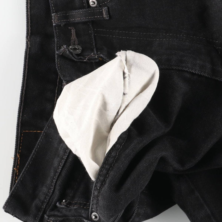 Levi's 505 Black Denim Tapered Denim Pants for Men, W34 equivalent cotton black type Vintage Second Hand
