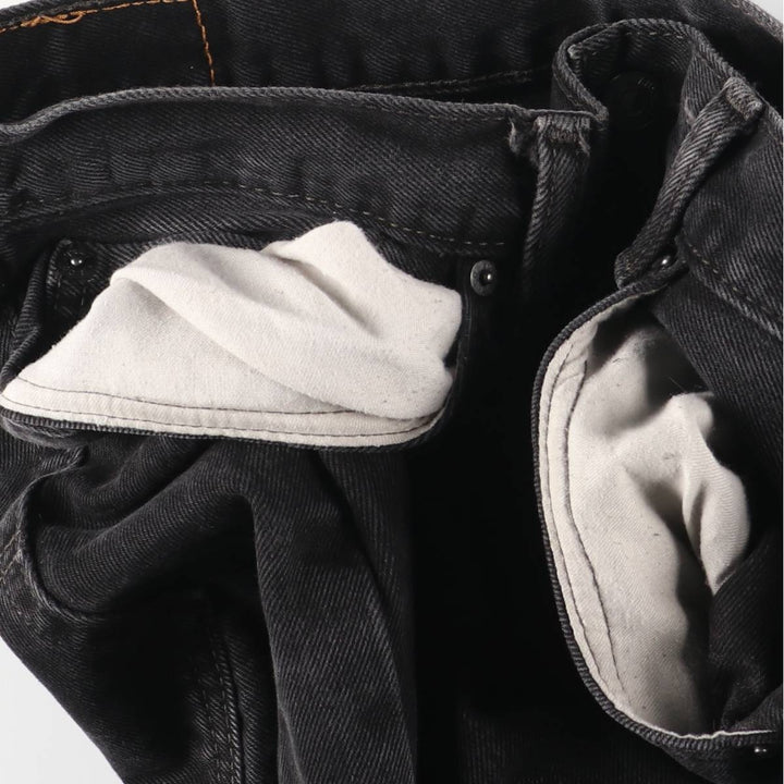 Levi's 505 Black Denim Tapered Denim Pants, Men's Size W37 unclear black type Vintage Second Hand