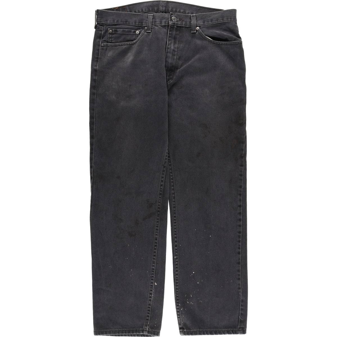 Levi's 505 Black Denim Tapered Denim Pants, Men's Size W37 cotton black type Vintage Second Hand