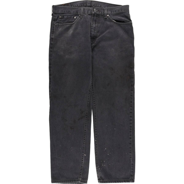 Levi's 505 Black Denim Tapered Denim Pants, Men's Size W37 cotton black type Vintage Second Hand