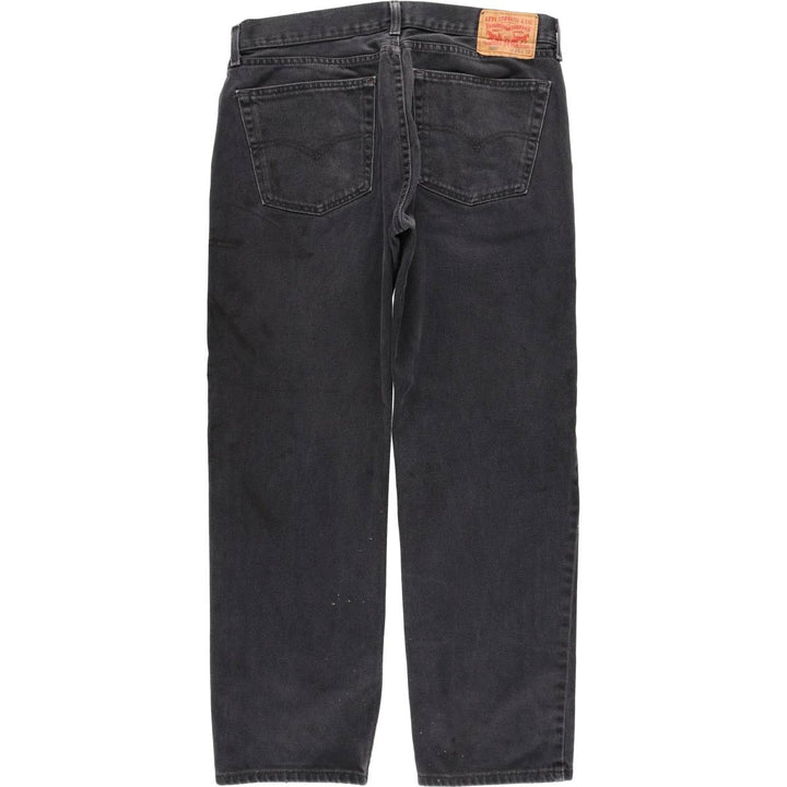 Levi's 505 Black Denim Tapered Denim Pants, Men's Size W37 cotton black type Vintage Second Hand