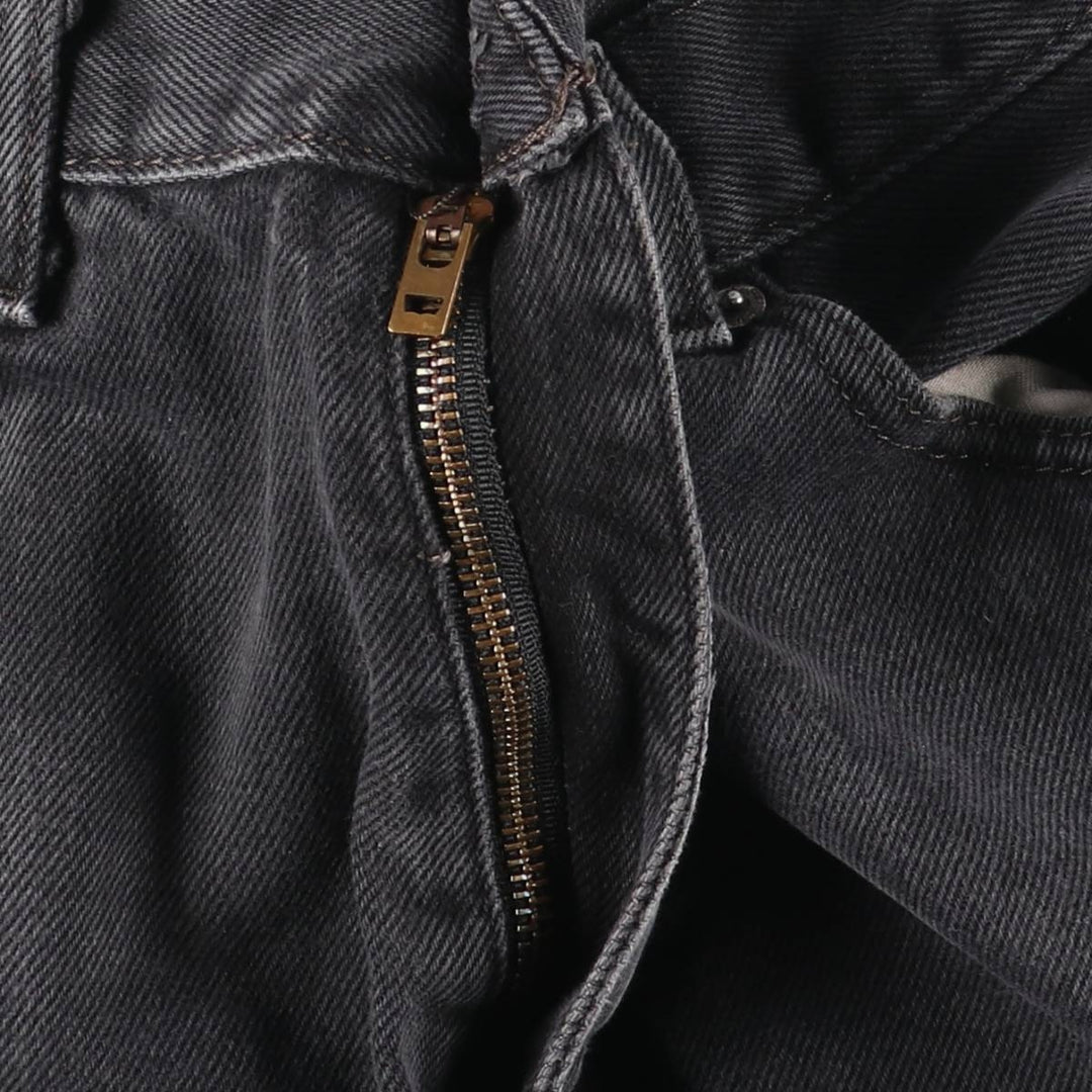Levi's 505 Black Denim Tapered Denim Pants, Men's Size W37 cotton black type Vintage Second Hand