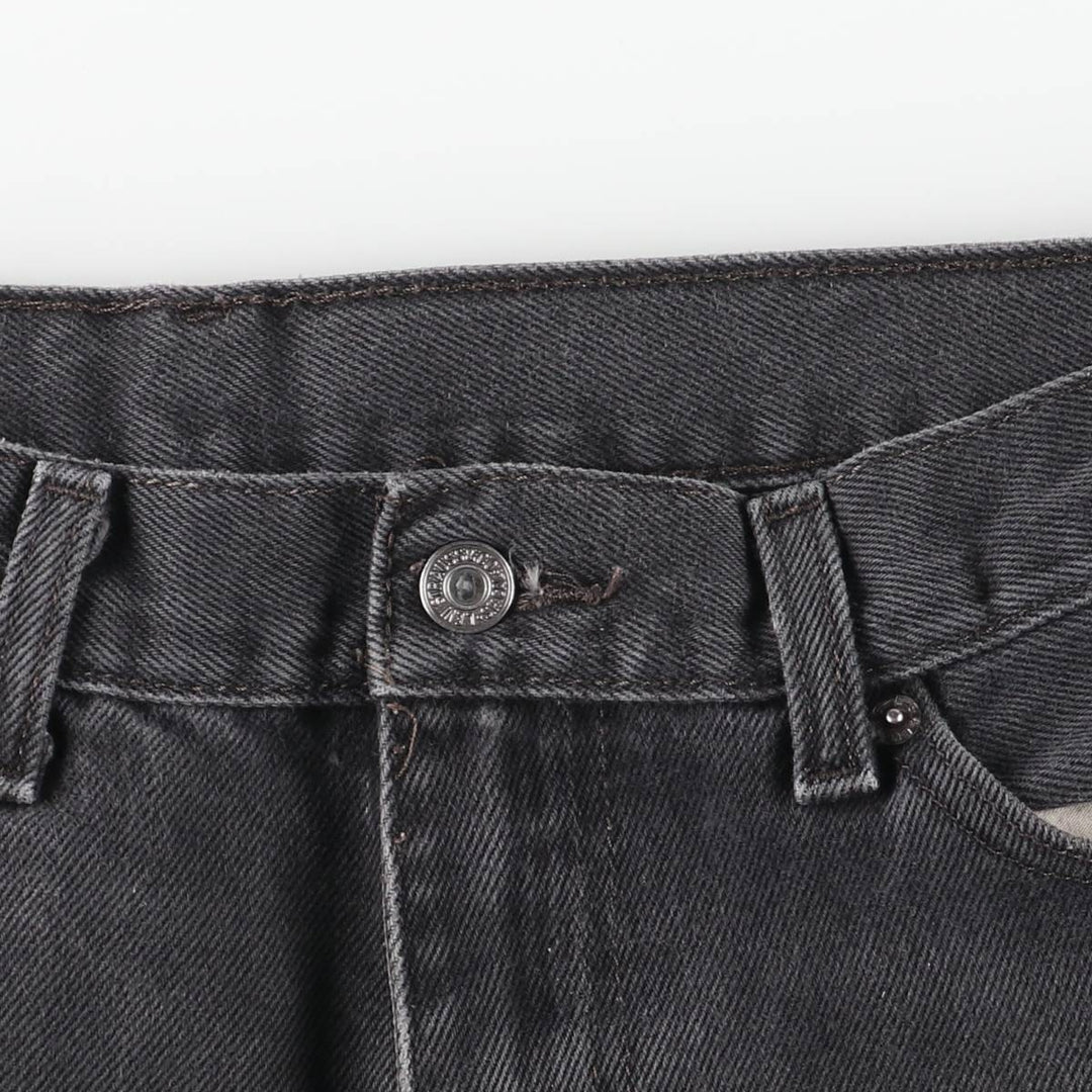 Levi's 505 Black Denim Tapered Denim Pants, Men's Size W37 cotton black type Vintage Second Hand
