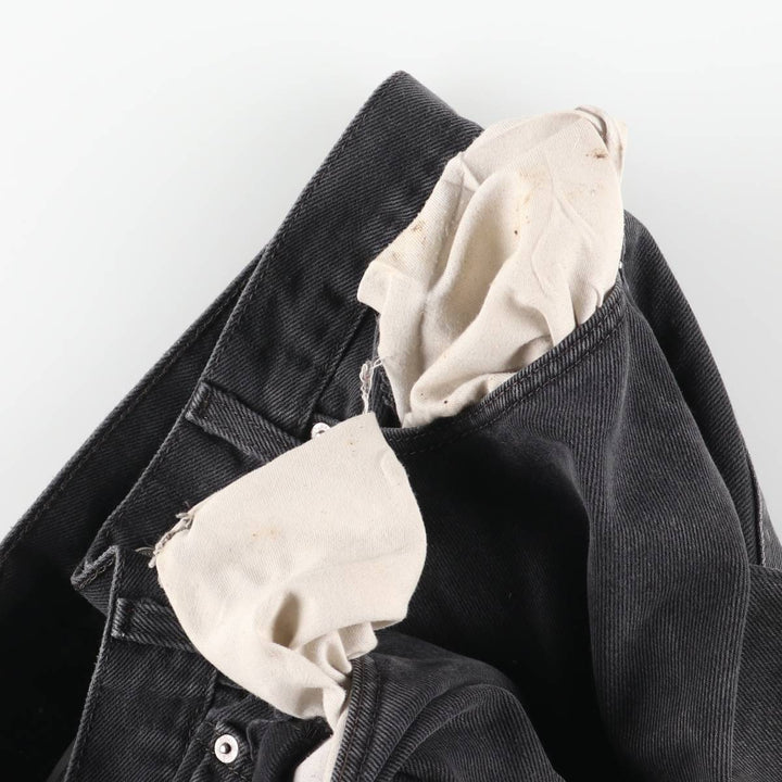 Levi's 505 Black Denim Tapered Denim Pants, Men's Size W37 cotton black type Vintage Second Hand