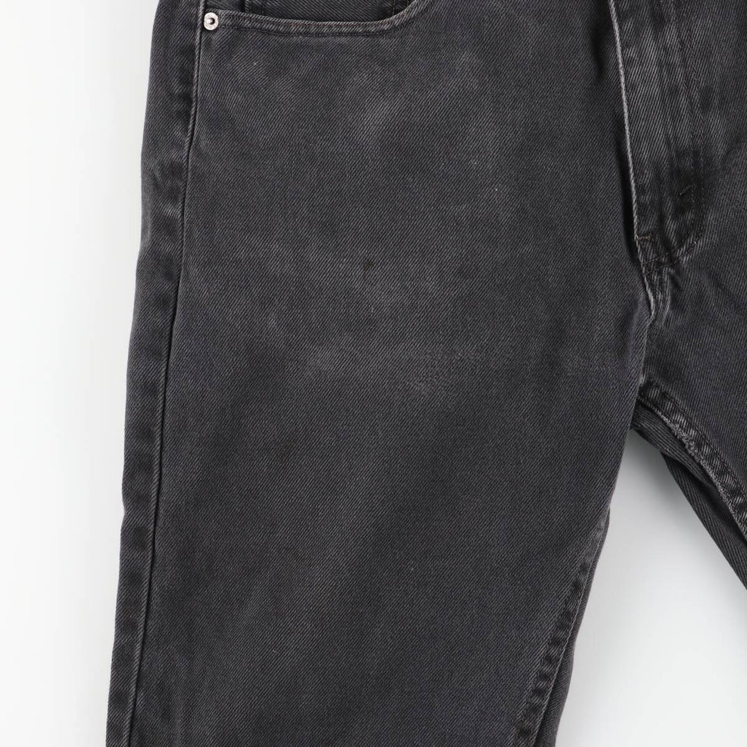 Levi's 505 Black Denim Tapered Denim Pants, Men's Size W37 cotton black type Vintage Second Hand