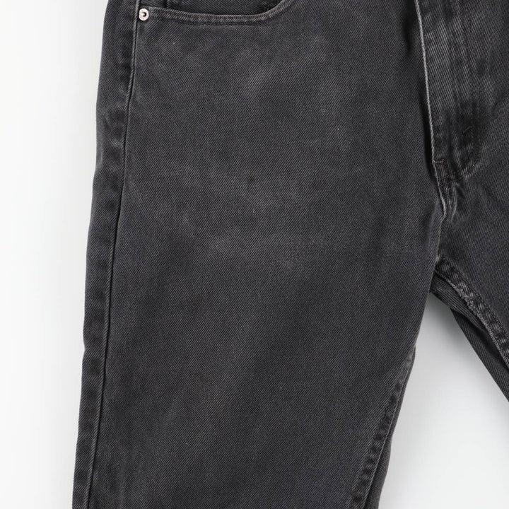 Levi's 505 Black Denim Tapered Denim Pants, Men's Size W37 cotton black type Vintage Second Hand