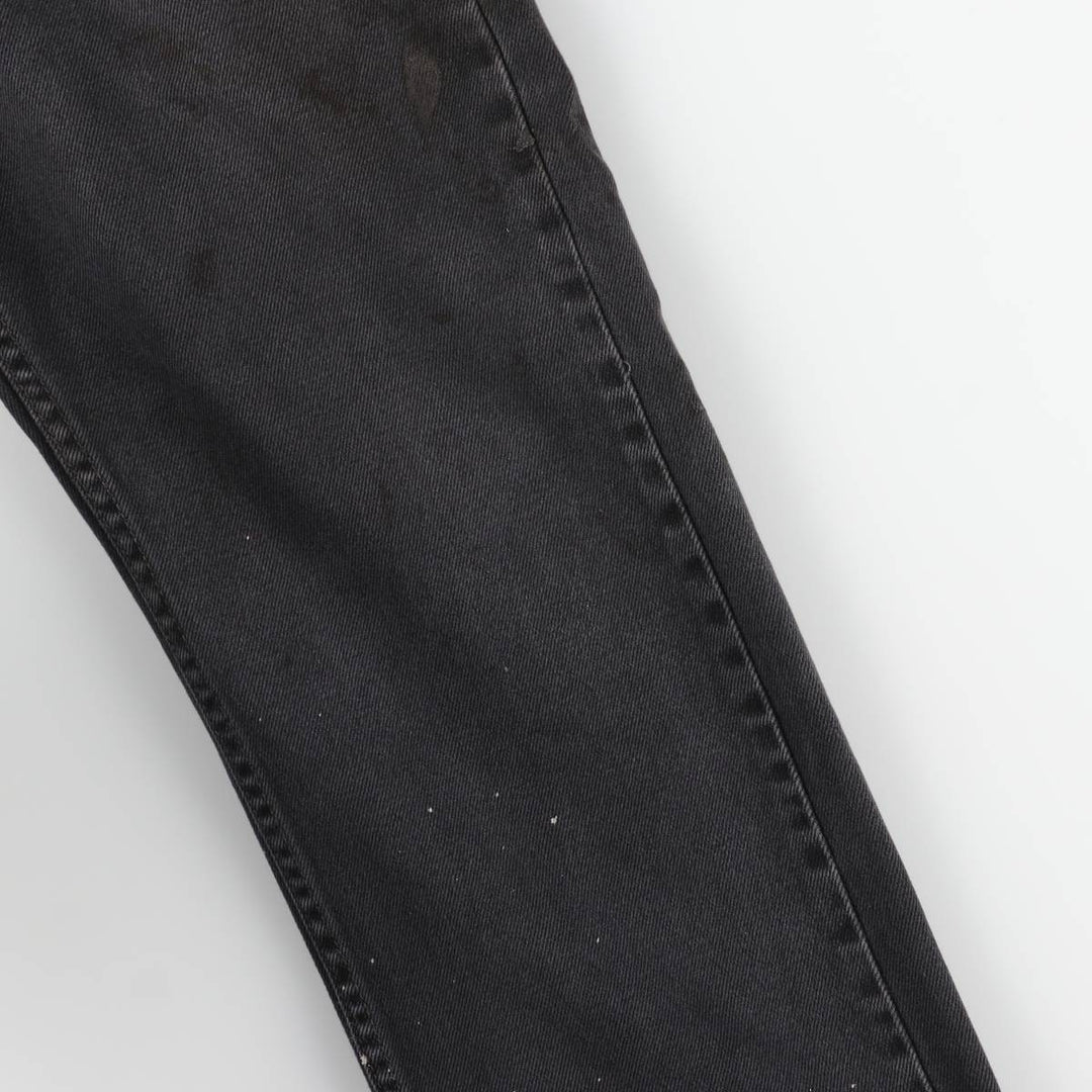 Levi's 505 Black Denim Tapered Denim Pants, Men's Size W37 cotton black type Vintage Second Hand