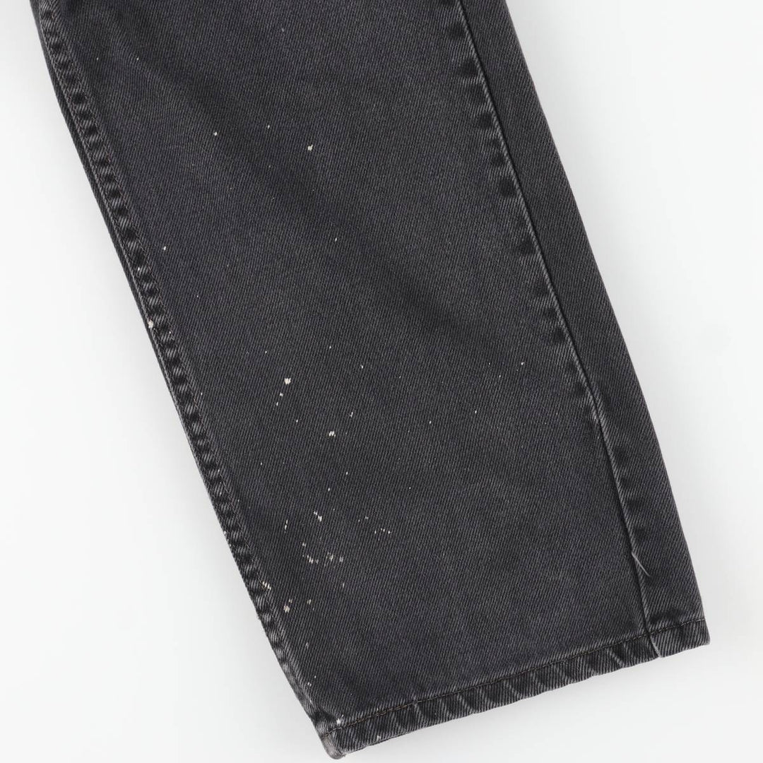 Levi's 505 Black Denim Tapered Denim Pants, Men's Size W37 cotton black type Vintage Second Hand