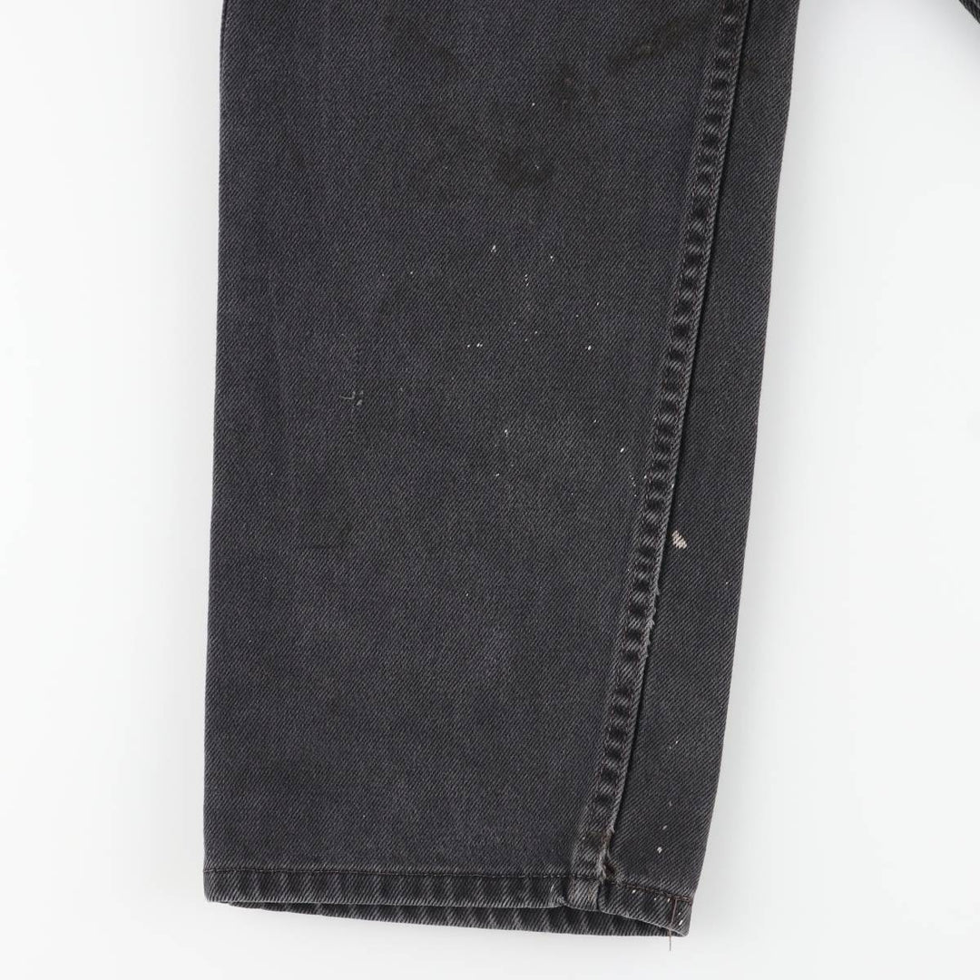 Levi's 505 Black Denim Tapered Denim Pants, Men's Size W37 cotton black type Vintage Second Hand