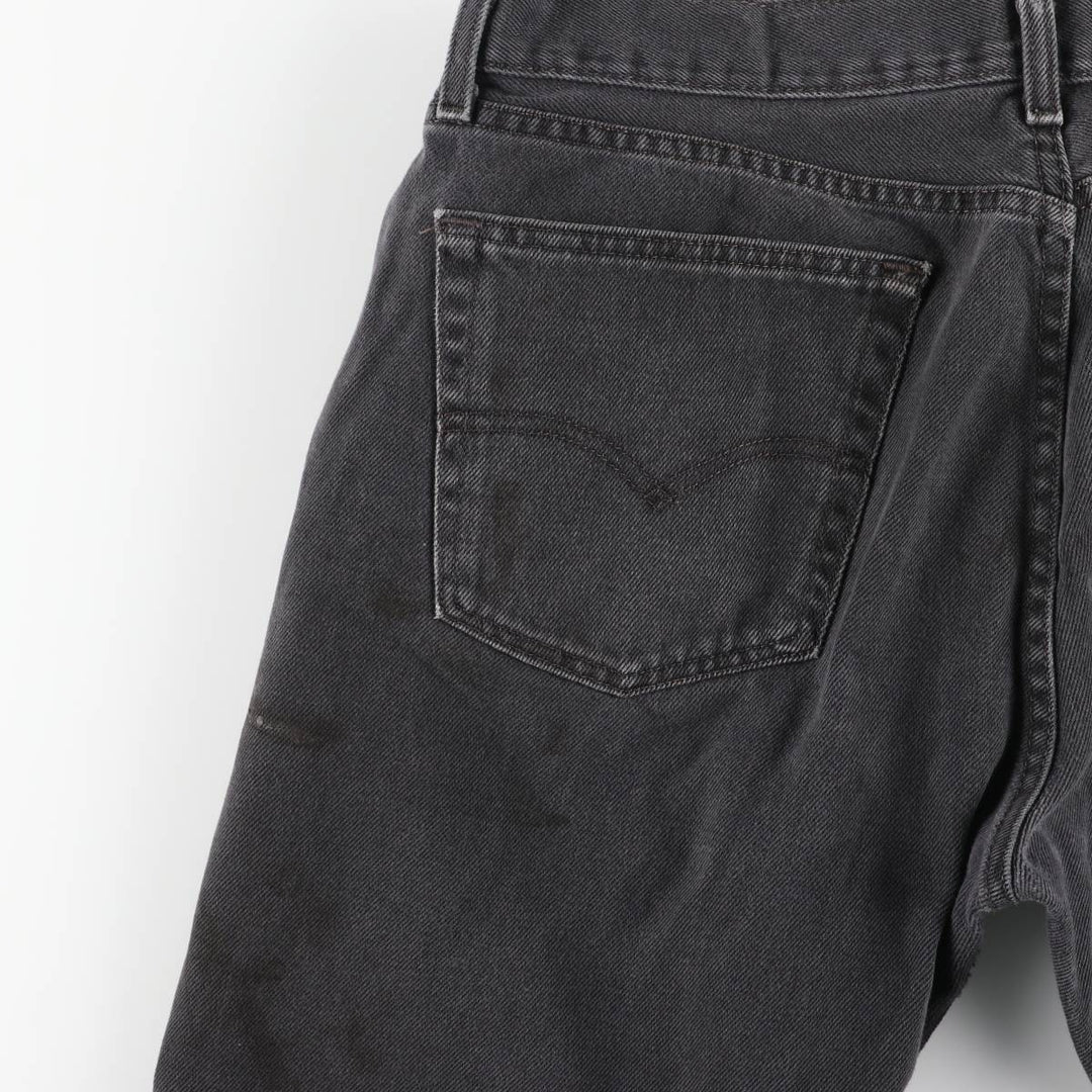 Levi's 505 Black Denim Tapered Denim Pants, Men's Size W37 cotton black type Vintage Second Hand
