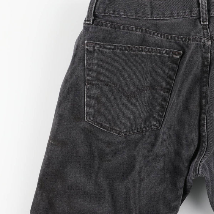 Levi's 505 Black Denim Tapered Denim Pants, Men's Size W37 cotton black type Vintage Second Hand