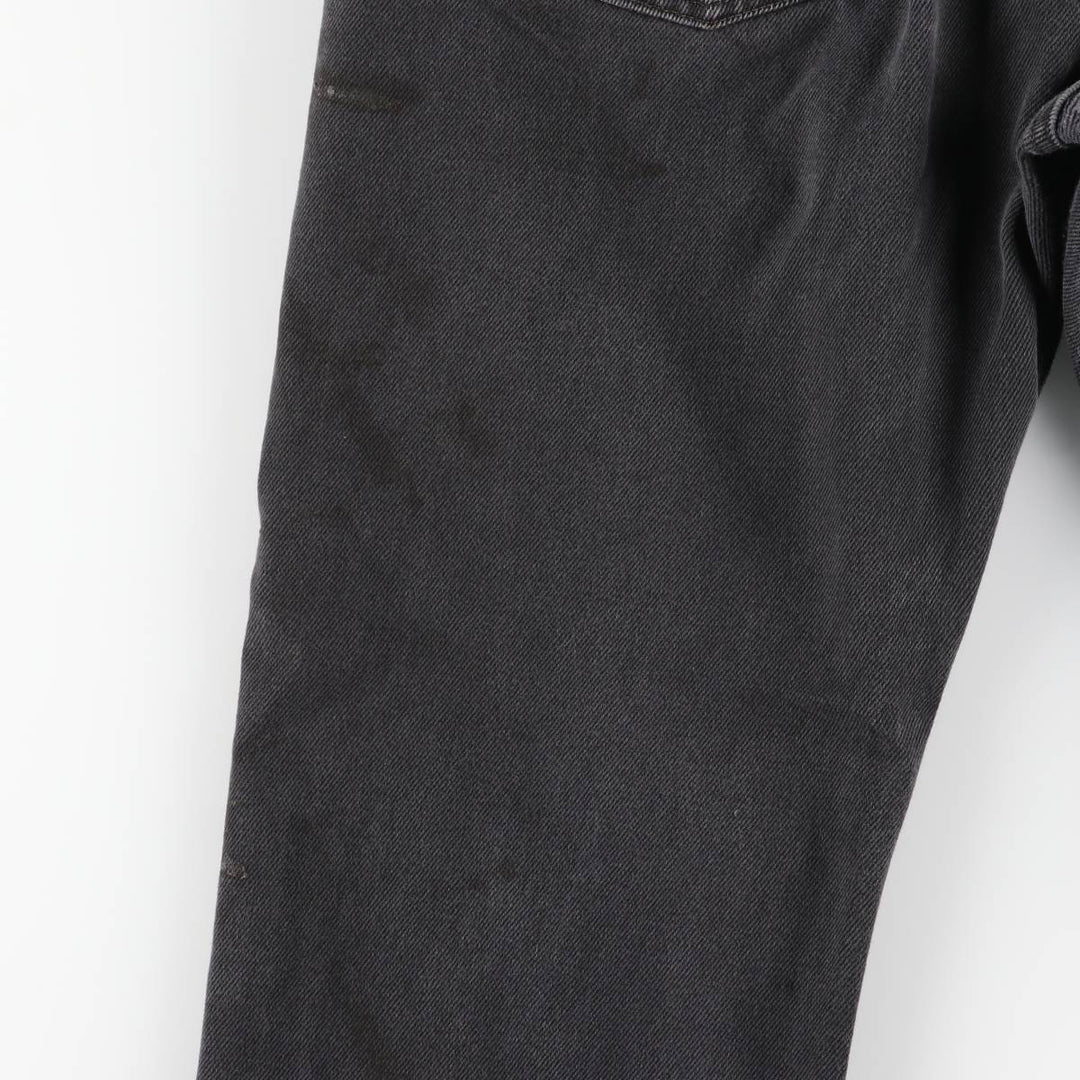 Levi's 505 Black Denim Tapered Denim Pants, Men's Size W37 cotton black type Vintage Second Hand