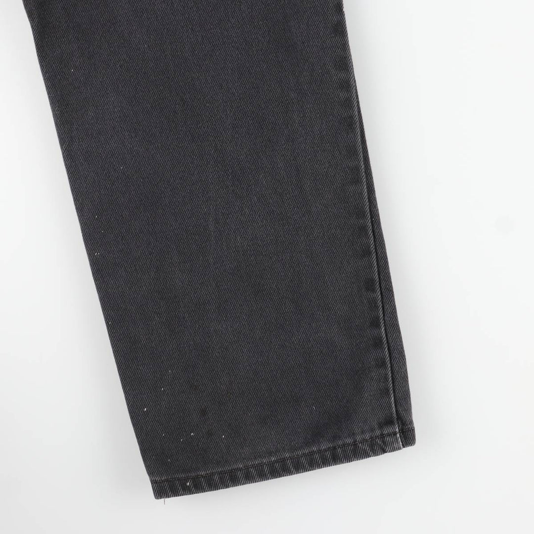 Levi's 505 Black Denim Tapered Denim Pants, Men's Size W37 cotton black type Vintage Second Hand