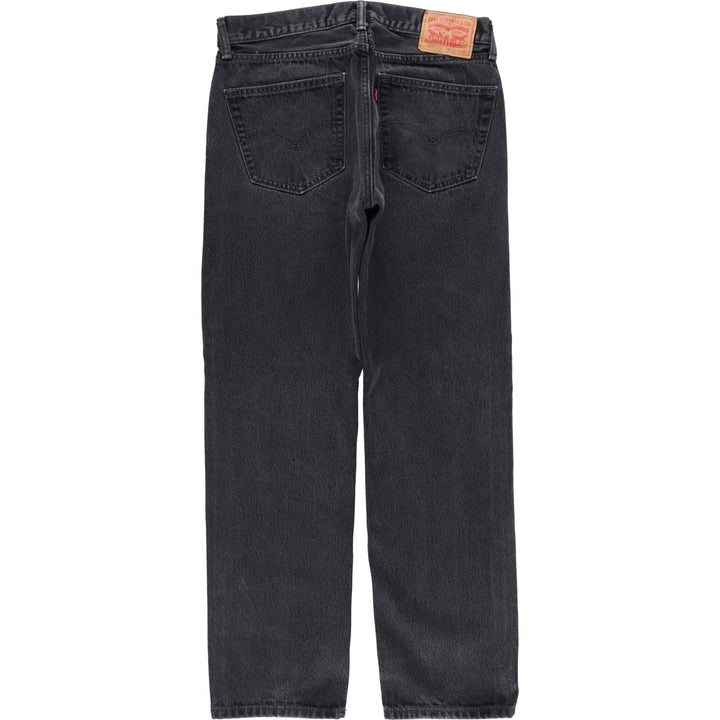 Levi's 505 Black Denim Tapered Denim Pants for Men, W34 equivalent cotton black type Vintage Second Hand
