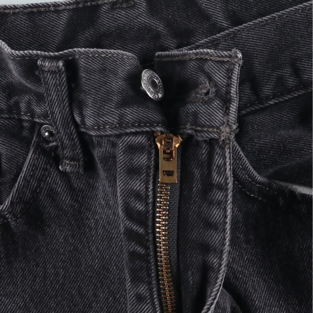 Levi's 505 Black Denim Tapered Denim Pants for Men, W34 equivalent cotton black type Vintage Second Hand