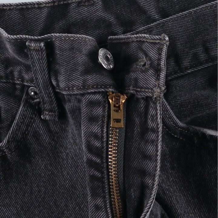 Levi's 505 Black Denim Tapered Denim Pants for Men, W34 equivalent cotton black type Vintage Second Hand