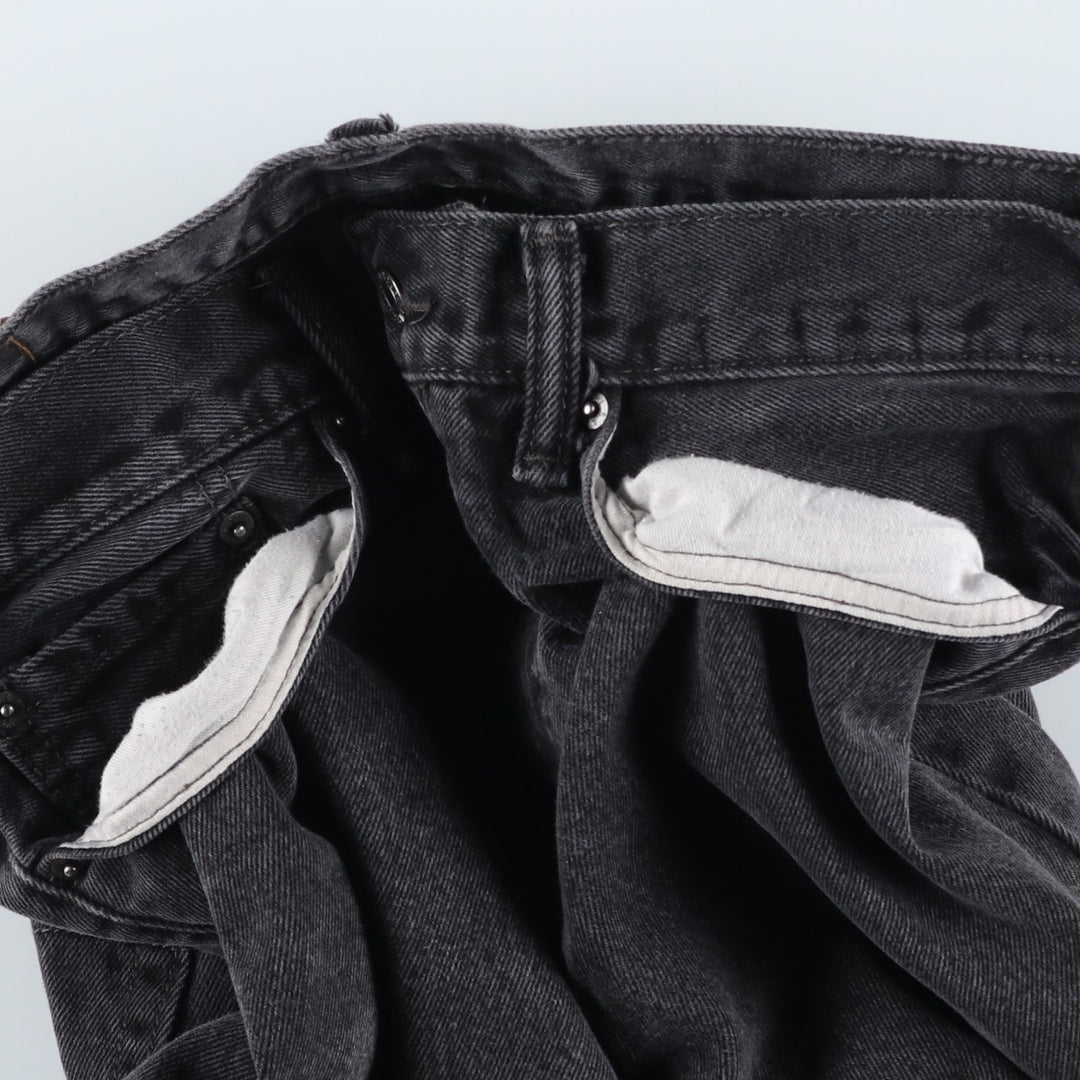 Levi's 505 Black Denim Tapered Denim Pants for Men, W34 equivalent cotton black type Vintage Second Hand