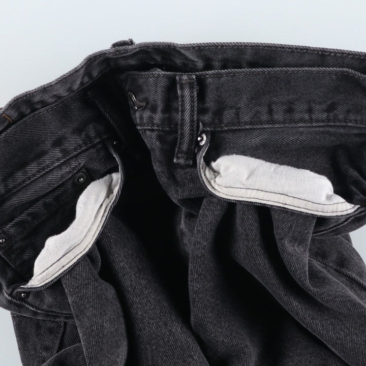 Levi's 505 Black Denim Tapered Denim Pants for Men, W34 equivalent cotton black type Vintage Second Hand