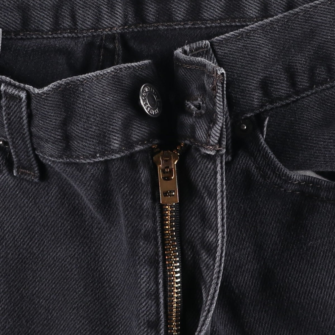 Levi's 505 Black Denim Tapered Denim Pants for Men, W35 equivalent cotton black type Vintage Second Hand