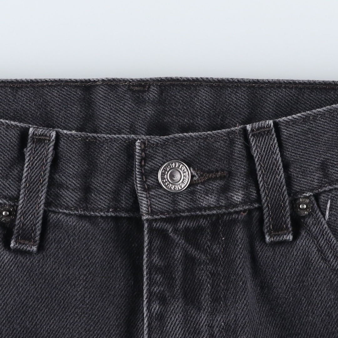 Levi's 505 Black Denim Tapered Denim Pants for Men, W35 equivalent cotton black type Vintage Second Hand