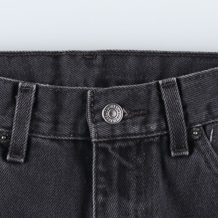 Levi's 505 Black Denim Tapered Denim Pants for Men, W35 equivalent cotton black type Vintage Second Hand