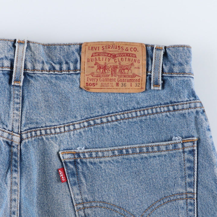 1990'S Levi's 505-4891 Regular Fit Straight Leg Tapered Denim Pants, Men's Size W35 (approx.), Vintage cotton blue type Vintage Second Hand