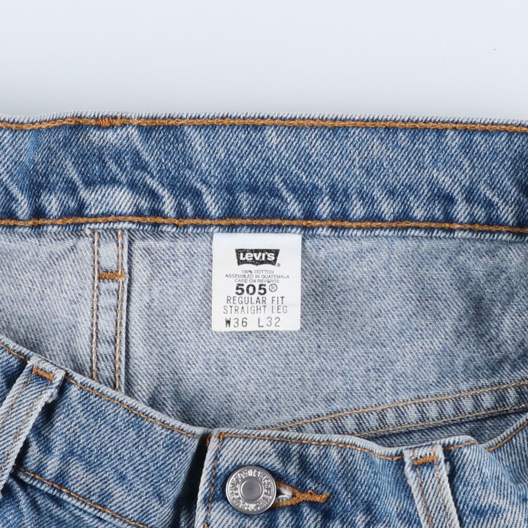 1990'S Levi's 505-4891 Regular Fit Straight Leg Tapered Denim Pants, Men's Size W35 (approx.), Vintage cotton blue type Vintage Second Hand