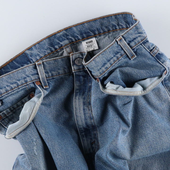 1990'S Levi's 505-4891 Regular Fit Straight Leg Tapered Denim Pants, Men's Size W35 (approx.), Vintage cotton blue type Vintage Second Hand