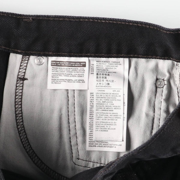 Levi's 505 Black Denim Tapered Denim Pants for Men, W34 equivalent cotton black type Vintage Second Hand