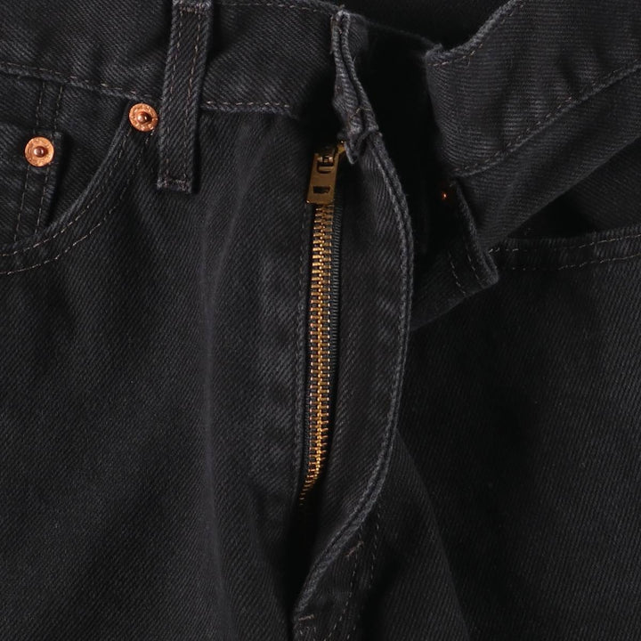 Levi's 505 Black Denim Tapered Denim Pants for Men, W34 equivalent cotton black type Vintage Second Hand