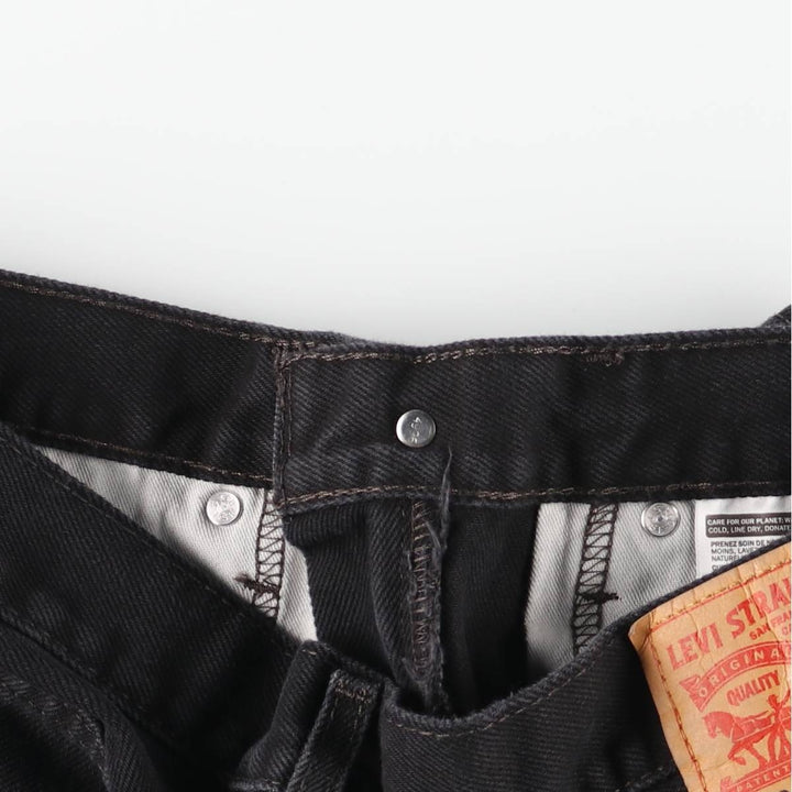Levi's 505 Black Denim Tapered Denim Pants for Men, W34 equivalent cotton black type Vintage Second Hand