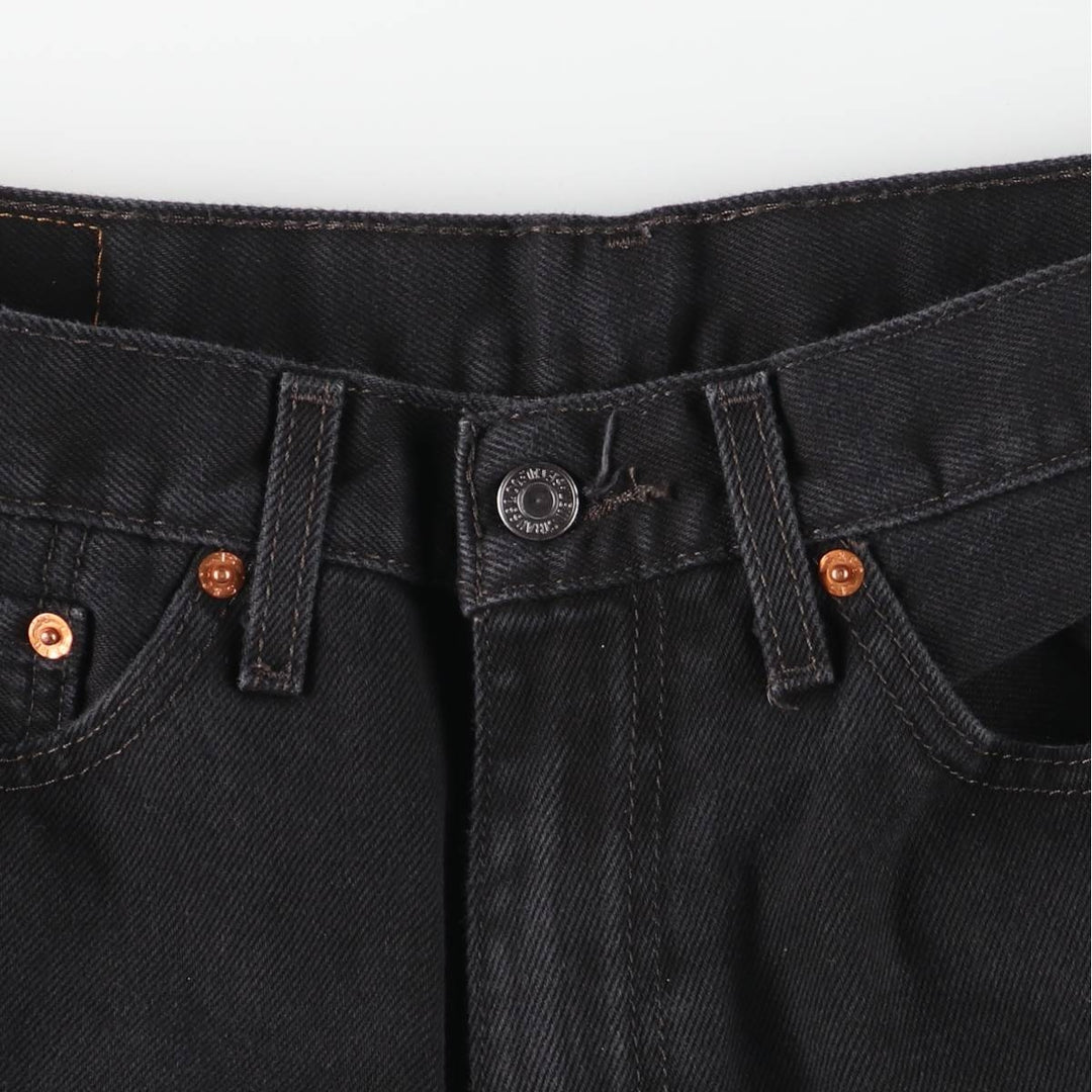 Levi's 505 Black Denim Tapered Denim Pants for Men, W34 equivalent cotton black type Vintage Second Hand