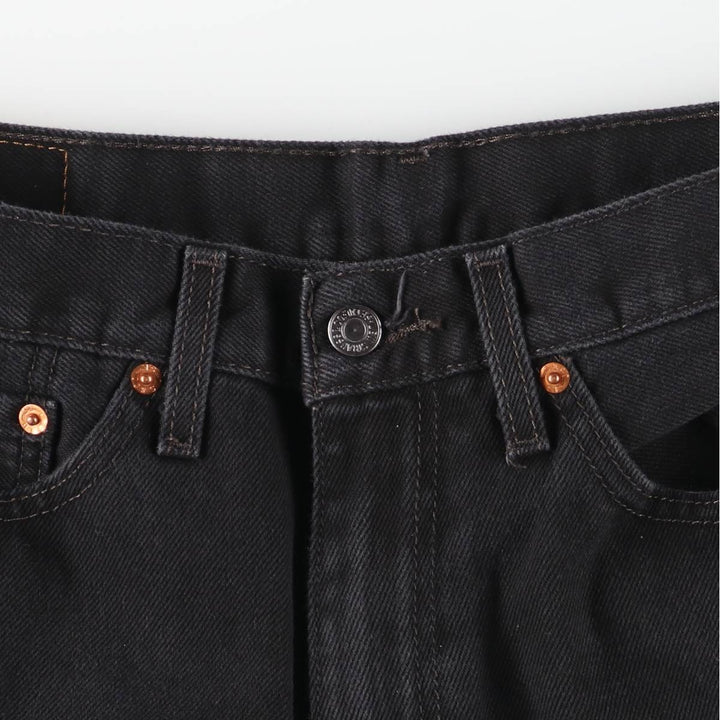 Levi's 505 Black Denim Tapered Denim Pants for Men, W34 equivalent cotton black type Vintage Second Hand