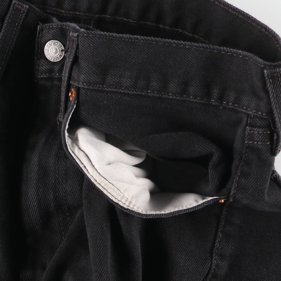 Levi's 505 Black Denim Tapered Denim Pants for Men, W34 equivalent cotton black type Vintage Second Hand