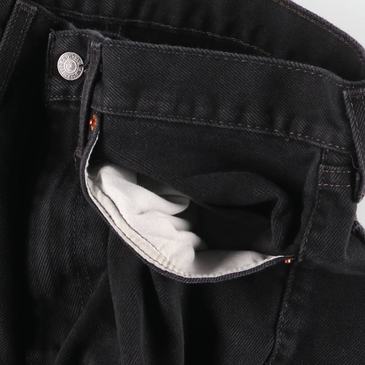 Levi's 505 Black Denim Tapered Denim Pants for Men, W34 equivalent cotton black type Vintage Second Hand