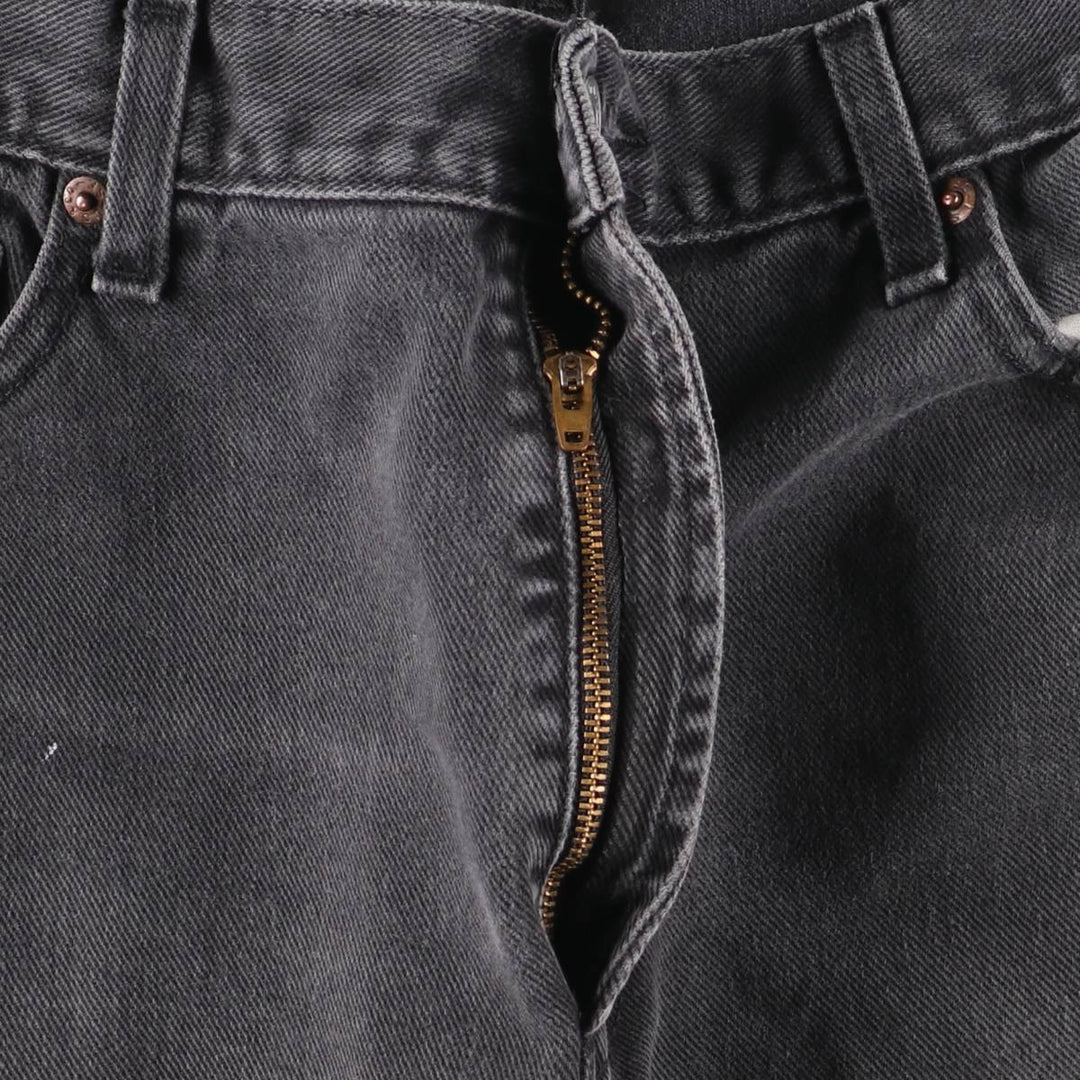 Levi's 505 REGULAR FIT black denim tapered denim pants for men, size w35 cotton black type Vintage Second Hand