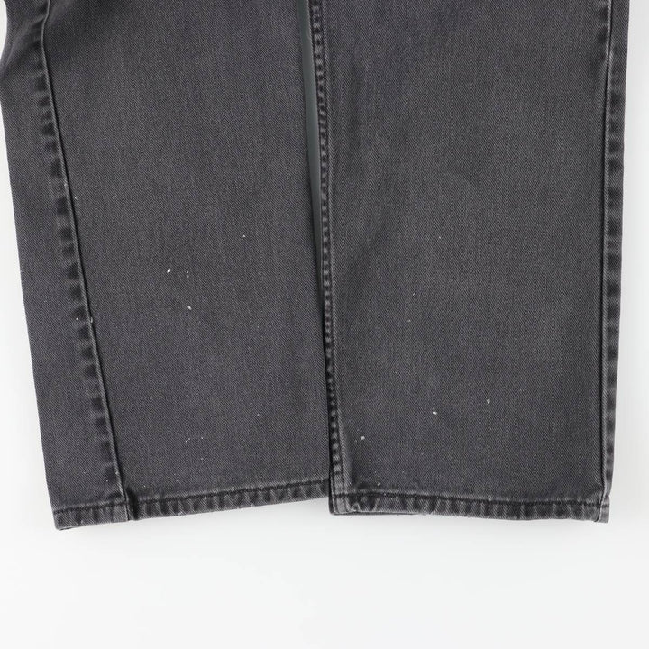 Levi's 505 REGULAR FIT black denim tapered denim pants for men, size w35 cotton black type Vintage Second Hand