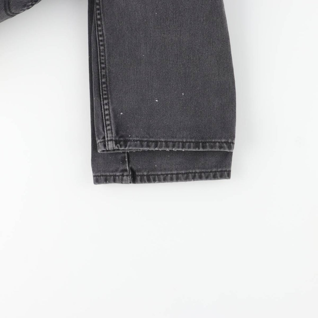 Levi's 505 REGULAR FIT black denim tapered denim pants for men, size w35 cotton black type Vintage Second Hand