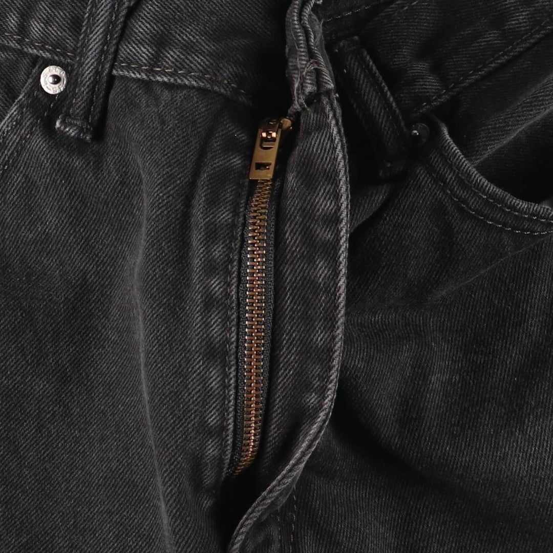 Levi's 505 Black Denim Tapered Denim Pants, Men's Size W37 cotton black type Vintage Second Hand