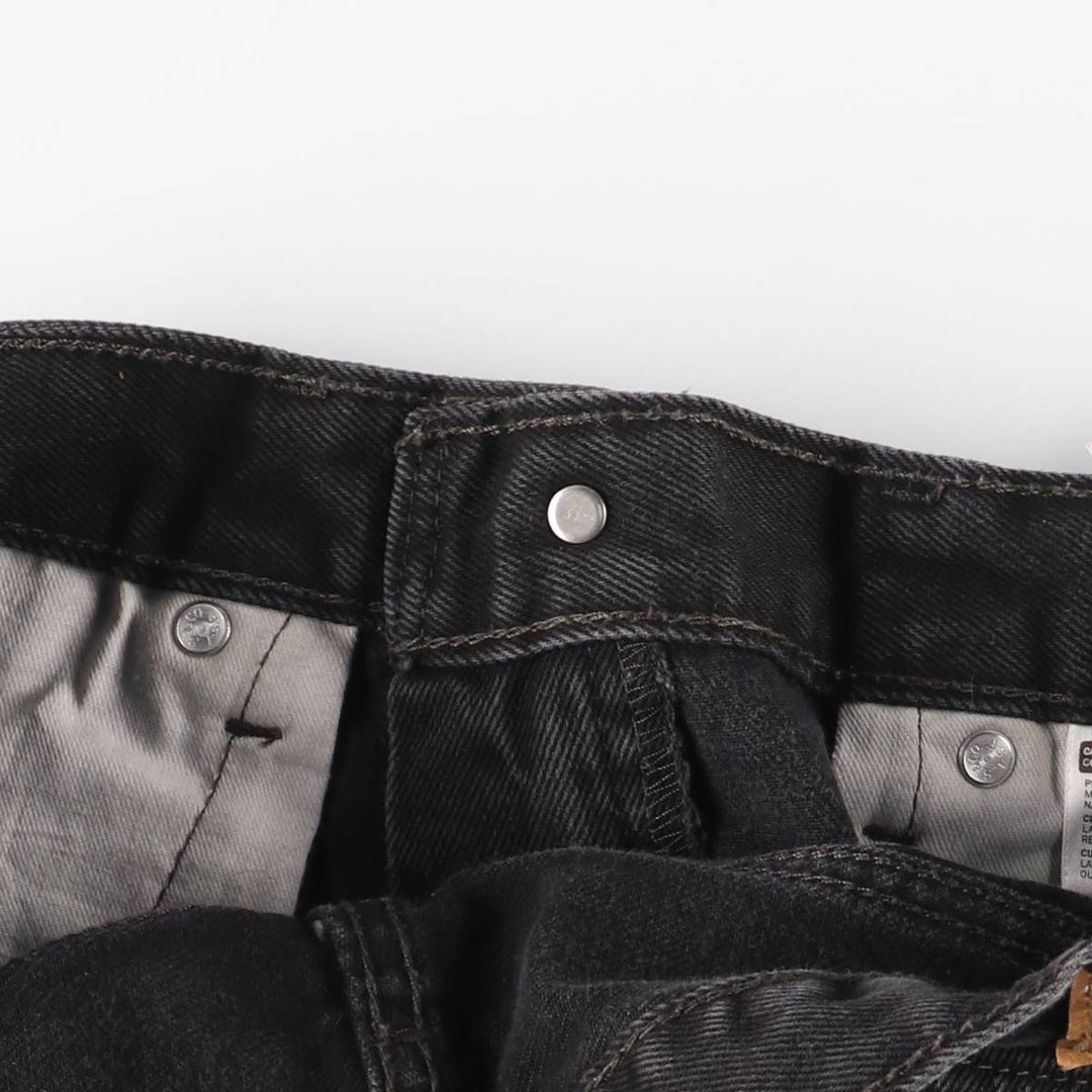 Levi's 505 Black Denim Tapered Denim Pants, Men's Size W37 cotton black type Vintage Second Hand
