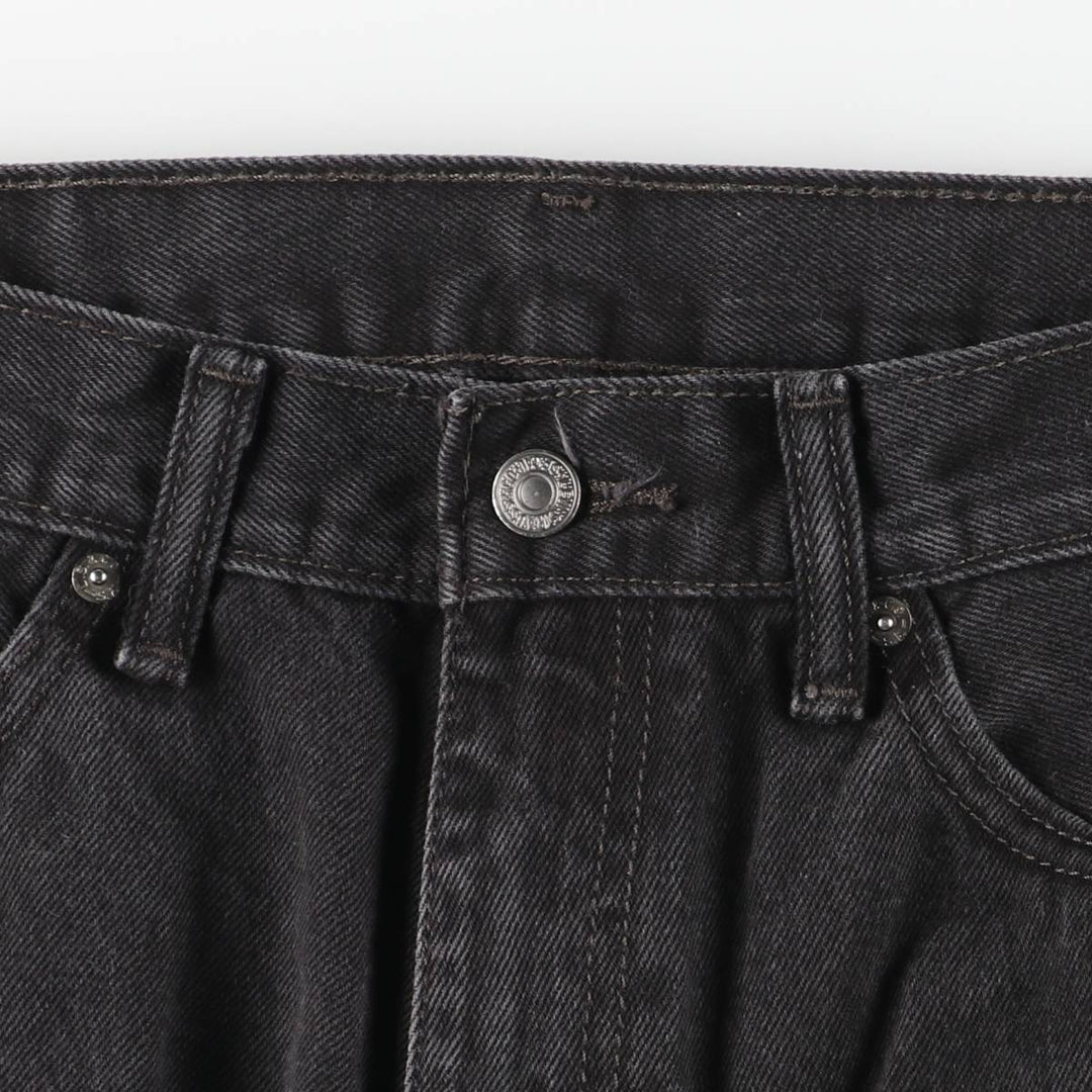 Levi's 505 Black Denim Tapered Denim Pants, Men's Size W37 cotton black type Vintage Second Hand
