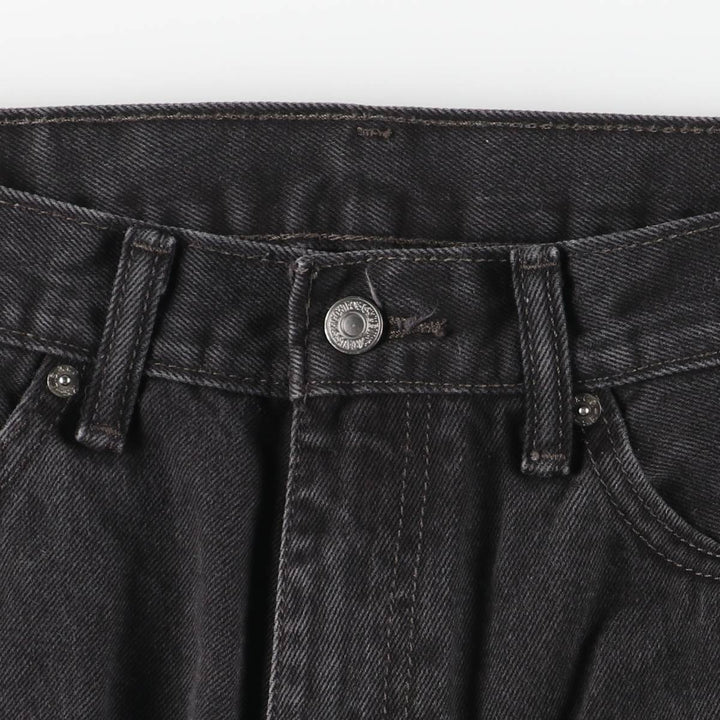 Levi's 505 Black Denim Tapered Denim Pants, Men's Size W37 cotton black type Vintage Second Hand