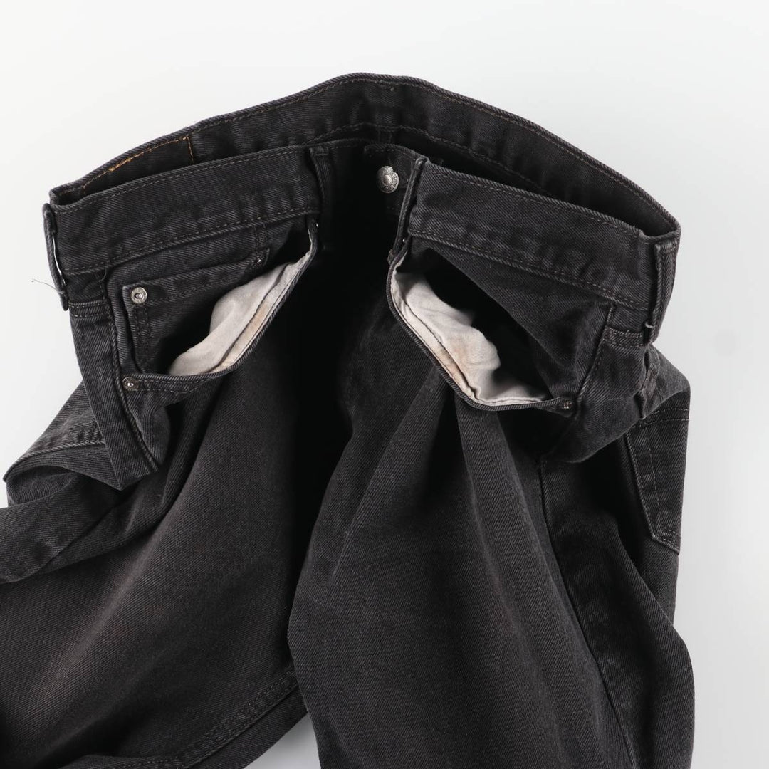 Levi's 505 Black Denim Tapered Denim Pants, Men's Size W37 cotton black type Vintage Second Hand