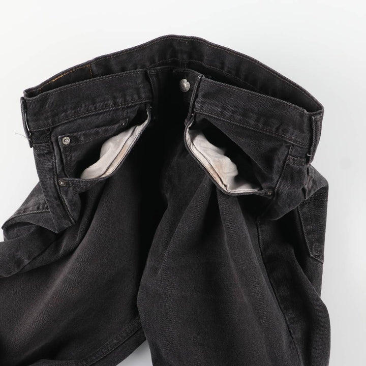 Levi's 505 Black Denim Tapered Denim Pants, Men's Size W37 cotton black type Vintage Second Hand