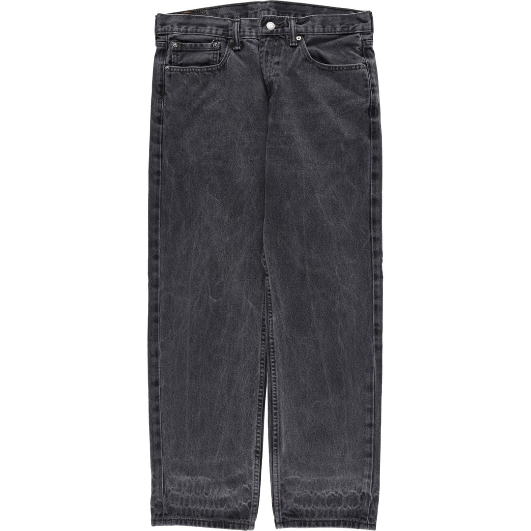 Levi's 505 Black Denim Tapered Denim Pants for Men, W35 equivalent cotton black type Vintage Second Hand